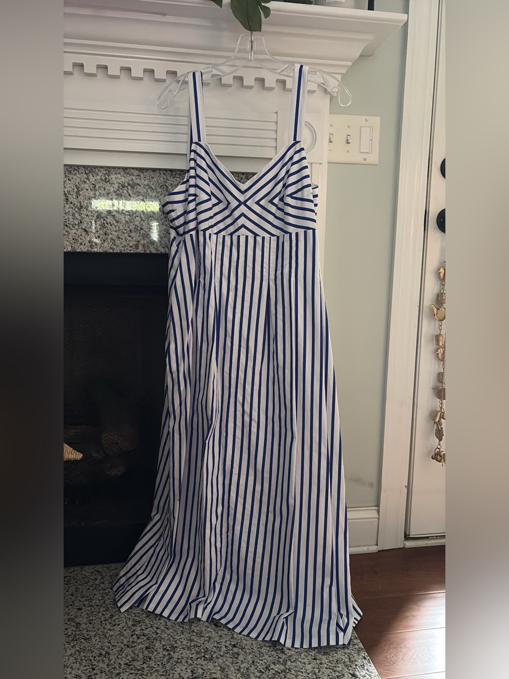 Talbots Blue and White Striped Dress